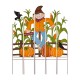 Glitzhome 41.5"H Fall Metal Scarecrow & Corns Combo Yard Stake