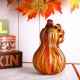 Glitzhome 8.46"H Hand Blown Multi Striped Glass Gourd/ Decor