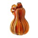 Glitzhome 8.46"H Hand Blown Multi Striped Glass Gourd/ Decor