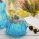 Glitzhome S/2 Blue Glass Pumpkin Decor