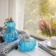 Glitzhome S/2 Blue Glass Pumpkin Decor