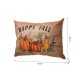 Glitzhome 18"L Faux Burlap Happy Fall Pumpkin Pillow