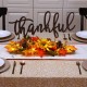 Glitzhome 24"L Lighted Metal "Thankful" Centerpiece Table Décor with Floral