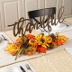 Glitzhome 24"L Lighted Metal "Thankful" Centerpiece Table Décor with Floral