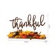 Glitzhome 24"L Lighted Metal "Thankful" Centerpiece Table Décor with Floral