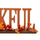 Glitzhome 20"L "THANKFUL" Wooden Table Decor or Centerpiece