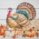 Glitzhome Thanksgiving Wooden Turkey Tray, Set of 2