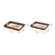 Glitzhome Thanksgiving Wooden Turkey Tray, Set of 2