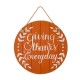 Glitzhome 15"D Orange Wooden Thanksgaving Wall Sign Decor