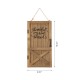 Glitzhome 18"H Natural Wooden Thanksgiving Barn Door Wall Décor or Standing Decor