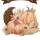 Glitzhome 16"H Metal/Wooden Thanksgiving Croissant Wall Décor