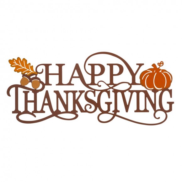 Glitzhome 24"L Metal "HAPPY THANKSGIVING" Wall Décor