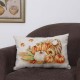 Glitzhome 18"L Faux Burlap Thanksgiving Croissant Pillow