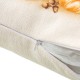 Glitzhome 18"L Faux Burlap Thanksgiving Croissant Pillow