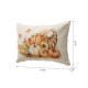 Glitzhome 18"L Faux Burlap Thanksgiving Croissant Pillow