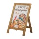 Glitzhome 24"H Thanksgiving Wooden Turkey Easel Porch Sign