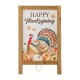 Glitzhome 24"H Thanksgiving Wooden Turkey Easel Porch Sign