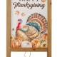 Glitzhome 24"H Thanksgiving Wooden Turkey Easel Porch Sign