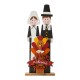 Glitzhome 36"H Thanksgiving Wooden Pilgrim Couple Poch Décor