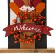 Glitzhome 36"H Thanksgiving Wooden Pilgrim Couple Poch Décor