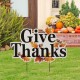 Glitzhome 24"H "Give Thanks" Wooden Yard Stake/Hanging Wall Décor (Two Functions)