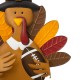 Glitzhome 30"H Thanksgiving Metal Turkey Yard Stake/Hanging Wall Décor (Two Functions)