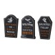 Glitzhome 7"H Halloween Wooden Tombstone Table Sign Decor, Set of 3