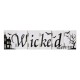 Glitzhome Halloween Wooden Hinged Table Signs (Spooky and Wicked)