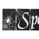 Glitzhome Halloween Wooden Hinged Table Signs (Spooky and Wicked)