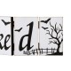 Glitzhome Halloween Wooden Hinged Table Signs (Spooky and Wicked)