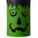 Glitzhome Green Halloween Metal Cutout Frankenstein Face Bucket, Set of 2