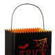 Glitzhome Black Halloween Metal Cutout "TRICK OR TREAT" Bucket, Set of 2