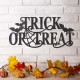 Glitzhome 24"L Halloween Metal "TRICK OR TREAT" Wall Sign