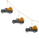 Glitzhome 72"L Halloween Metal Trucks Garland