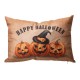 Glitzhome 18"L Faux Burlap HAPPY HALLOWEEN Pumpkin Pillow