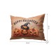 Glitzhome 18"L Faux Burlap HAPPY HALLOWEEN Pumpkin Pillow