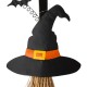 Glitzhome 42"H Lighted Wooden Witch's Broom Porch Decor