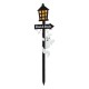 Glitzhome 42"H Lighted Halloween Wooden Street Lamp Design Yard Stake