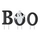 Glitzhome 30"H Halloween Metal Ghost BOO Yard Stake or Hanging Decor, Set of 3 (Two Functions) 