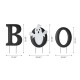 Glitzhome 30"H Halloween Metal Ghost BOO Yard Stake or Hanging Decor, Set of 3 (Two Functions) 