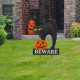 Glitzhome 32"H Lighted Halloween Metal Black Cat Yard Stake or Hanging Decor (Two Functions) 