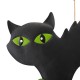 Glitzhome 32"H Lighted Halloween Metal Black Cat Yard Stake or Hanging Decor (Two Functions) 