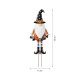 Glitzhome 36"H Halloween Metal Gnome Yard Stake or Hanging Decor (Two Functions)