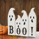 Glitzhome 12"L Halloween Wooden Ghost Table Decor