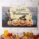 Glitzhome 24"L Halloween Wooden Wall Décor with LED Lights