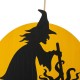Glitzhome 30"H Halloween Wooden & Metal "Witch is making poison" Yard Stake or Wall Décor (Two Functions)