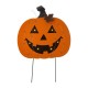 Glitzhome 32"H Halloween Wooden & Metal Pumpkin Stake or Wall Décor (Two Functions)