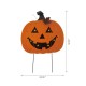 Glitzhome 32"H Halloween Wooden & Metal Pumpkin Stake or Wall Décor (Two Functions)