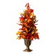 Glitzhome 36"H Fall Lighted Maple Leaves Urn Potted Porch Tree with 20 Warm White Lights