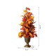 Glitzhome 36"H Fall Lighted Maple Leaves Urn Potted Porch Tree with 20 Warm White Lights